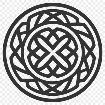 Celtic pattern with intricate embellishment and ornate shape, perfect for vector art projects.