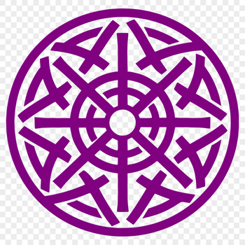 A traditional Celtic ornate shape with intricate embellishments, suitable for various applications.