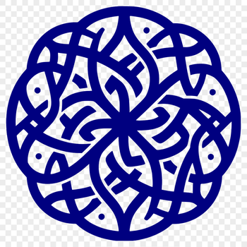 Illustrative Celtic pattern with intricate shapes and embellishments for digital designs.