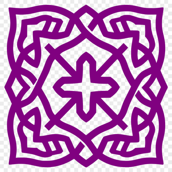 Ornate Celtic pattern design with intricate shapes and embellishments.