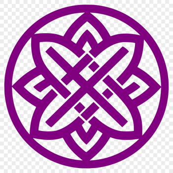 A intricate Celtic pattern with ornate embellishments and shapes.