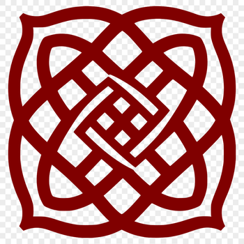 A traditional Celtic motif featuring intricate shapes and patterns.