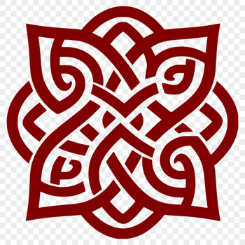 A Celtic-inspired pattern featuring intricate shapes and ornate embellishments.