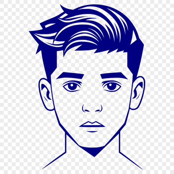 A young boy's portrait created as a vector graphic illustration.