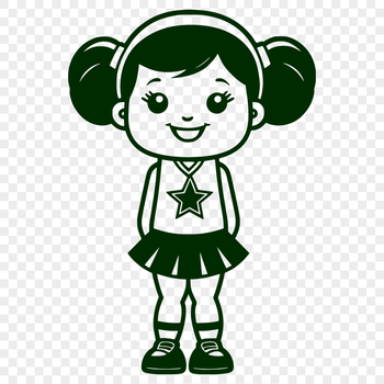 Cheerleader illustration in vector format