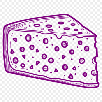 A detailed vector illustration of a wheel of cheese in various styles and designs, suitable for commercial or personal use.