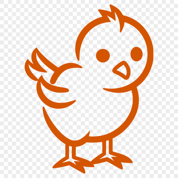 A vector graphic illustration of a small animal with endearing features.