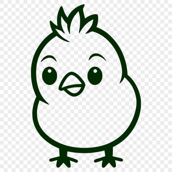 A vector illustration of a lovable animal character.