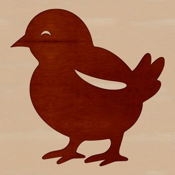 A cute farm animal, an illustration of a chicken, suitable for use in graphic design projects.