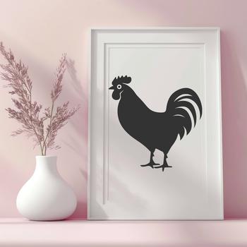 Artistic Chicken In PDF And PNG