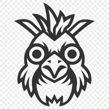A simplified illustration of a farm animal's head, suitable for vector art designs.