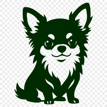 A stylized illustration of a small dog breed, ideal for personal or commercial projects requiring a vector format.