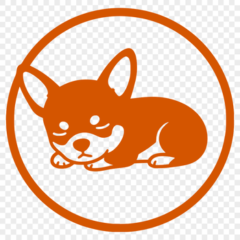 A small breed dog, specifically a Chihuahua, depicted in simple line art.