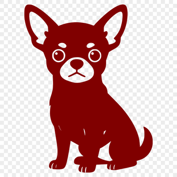 A small breed dog, the Chihuahua is depicted in this vector illustration.
