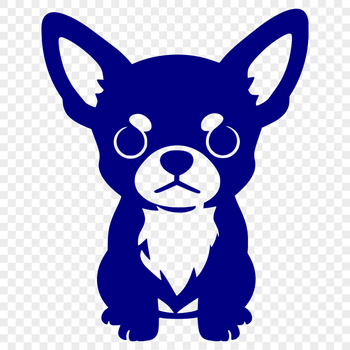 A simple vector illustration of a small dog breed, suitable for various graphic designs and DIY projects.