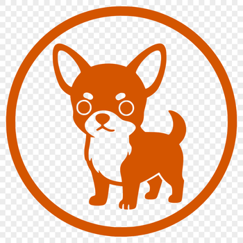 A small breed dog illustrated as a simple vector design.
