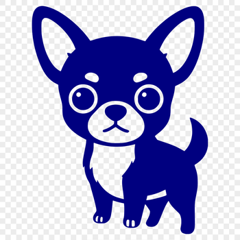 Cartoon Chihuahua illustration for commercial use.