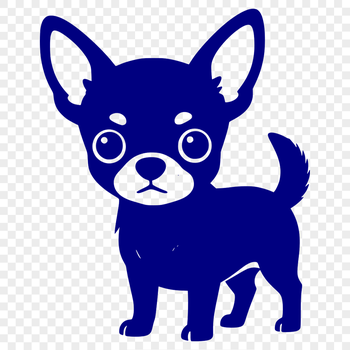 A digital illustration of a small Chihuahua breed dog.