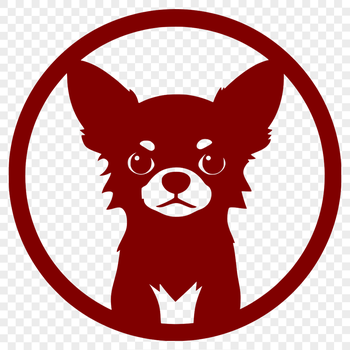 A digital vector illustration of a small Chihuahua dog.