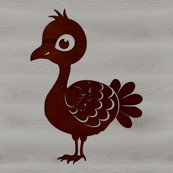 A realistic illustration of a turkey, suitable for various uses including clip art and vector design.