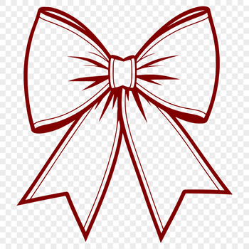 A colorful ribbon bow with a decorative knot in the center, suitable for crafting and design projects.