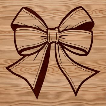 A decorative bow illustration designed for crafting and DIY projects.