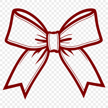 Decorative bow illustration for crafting and design projects, suitable for various digital formats.