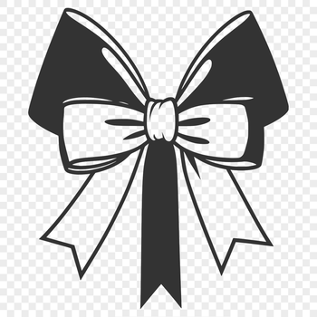 A colorful bow tied in a classic ribbon style, ideal as clip art for crafting projects.