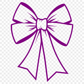 A decorative bow graphic used for gift wrapping or crafting.