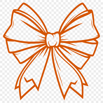 A colorful ribbon bow with decorative flourishes, suitable for various celebrations.
