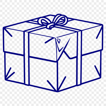 A simple vector illustration of a gift box for crafting and design projects.