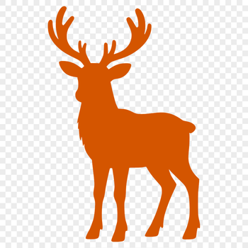Vector illustration of a reindeer for Christmas decoration or DIY projects.