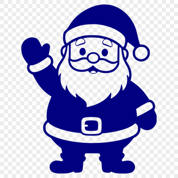 Jolly Saint Nicholas SVG Illustration A simple illustration of a jolly Saint Nicholas in traditional Christmas attire.