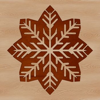 A delicate white snowflake design created using vector art.