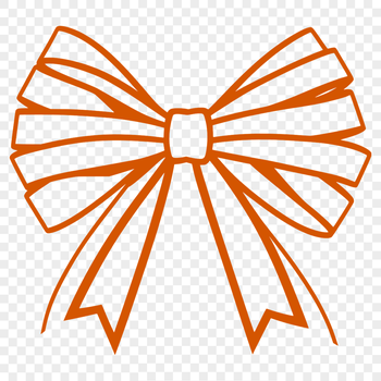 A decorative bow made up of intertwined loops and curves, suitable for various designs and applications.