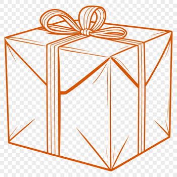 A simple cardboard gift box with a rectangular shape, suitable for crafting and DIY projects.