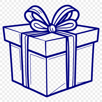 A simple, open-top box made from rectangular shapes, suitable for use as clip art in various graphic design projects.