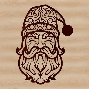 A vector illustration of Santa Claus in his traditional red suit, ready for Christmas celebrations.