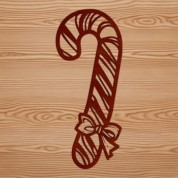A colorful candy cane graphic for Christmas decorating, designed as a vector SVG file for easy customization.