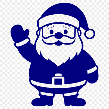 A classic illustration of Father Christmas in traditional attire.