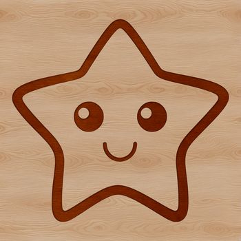 A stylized star symbol in vector format, suitable for digital design and cutting applications.