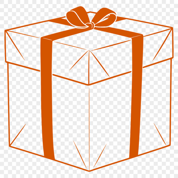 A simple 3D box graphic with flat surfaces, suitable for vector art projects.