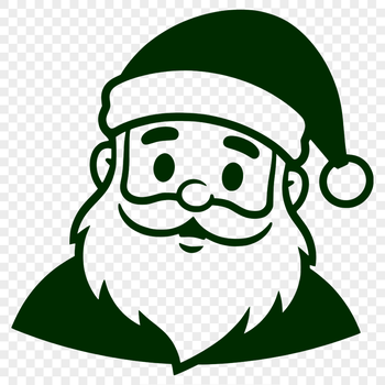 Jolly Christmas Figure SVG Design A digital illustration of a jolly Christmas figure in traditional attire.