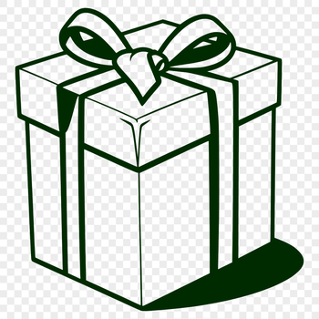 A simple 3D-style box vector graphic with a rectangular shape and straight lines.