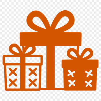 A minimalist gift box with a ribbon and bow, suitable for various occasions including Christmas and birthdays.