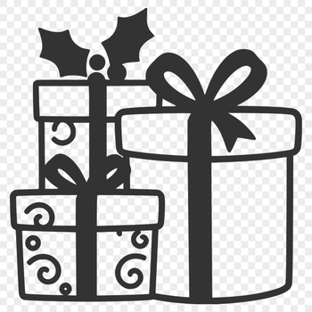 A simple vector illustration of a wrapped gift box.