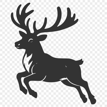 A vector illustration of a reindeer with antlers and fur, suitable for commercial or personal use.