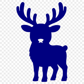 An illustration of a reindeer in a Christmas theme, suitable for commercial or personal use.