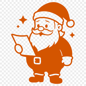 A digital illustration of a traditional Santa Claus figure in vector format.