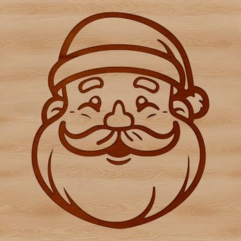 A vector illustration of Father Christmas in festive attire, suitable for holiday decorations.